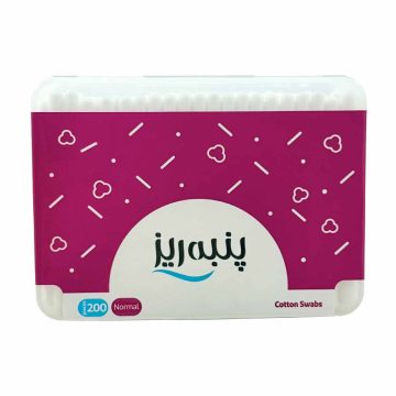گوش پاک کن نرمال مکعبی پنبه ریز 200 عددی 