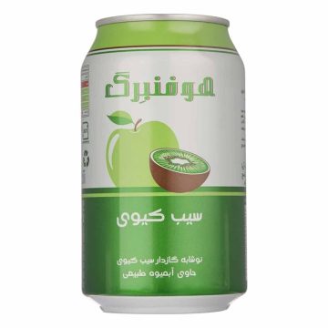 آبمیوه گازدار سیب کیوی قوطی هوفنبرگ 330 میلی لیتر