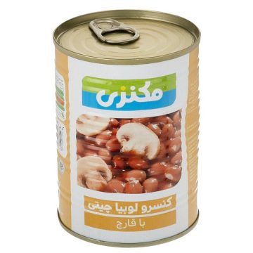کنسرو لوبیا چیتی با قارچ مکنزی 380 گرم