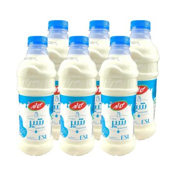 پکیج شیر فراپاستوریزه بطری پرچرب کاله 955 میلی لیتر شل 6 عددی