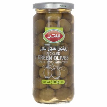 زیتون شور سبز درشت سحر 500 گرم 