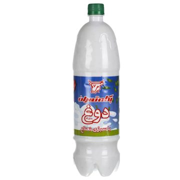 دوغ بدون گاز گرمادیده با سبزی نعناع پگاه تهران 1/5 لیتر 