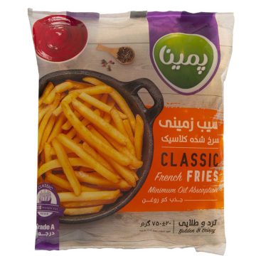 خلال سیب زمینی کلاسیک سرخ کرده یخ زده پمینا کاله 750 گرم