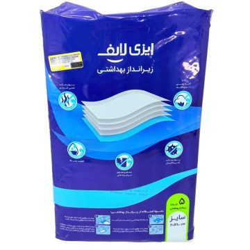 زیر انداز بهداشتی سایز 90*60 ایزی لایف 5 عددی