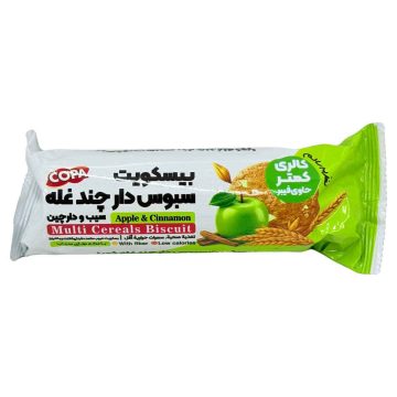 بیسکویت سبوس دار چند غله سیب و دارچین کوپا 150 گرم