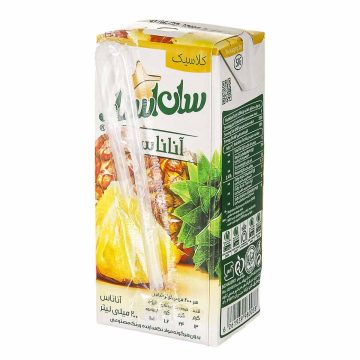 آبمیوه آناناس پالپ دار سان استار 200 میلی لیتر