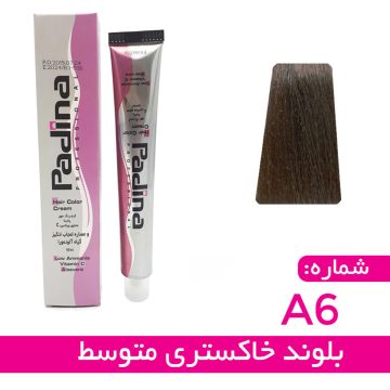 کرم رنگ مو بلوند خاکستری متوسط کد A6 پادینا 100 میلی لیتر