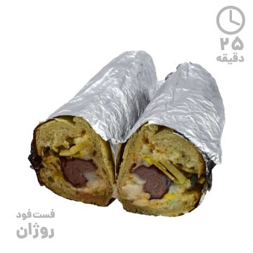 ساندویچ هات داگ تنوری گوشت و قارچ