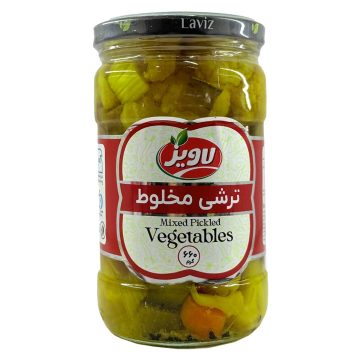 ترشی مخلوط شیشه لاویز 660 گرم 