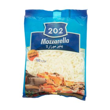 پنیر پیتزا رنده شده موزارلا 202 وزن 180 گرم