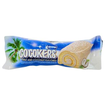 رول کیک روکش سفید نارگیلی کوکوکرز سیرنگ 50 گرم
