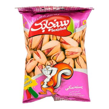 پسته نمکی پوست دار سنجابک 60 گرم 