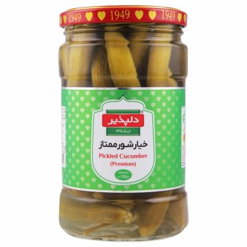 خیارشور ممتاز شیشه دلپذیر 650 گرم