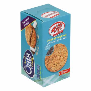 بیسکویت جو دو سر حاوی دانه چیا و پودر نارگیل جمانه 185 گرم  