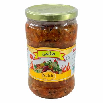 ترشی مخلوط تند ( بندری ) شیشه صالحی 650 گرم