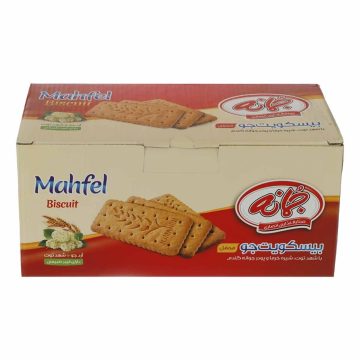 بیسکویت جو با شهد توت ، شیره خرما و پودر جوانه گندم محفل جمانه 800 گرم 