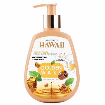 گلدن ماسک پوست معمولی و دارای جوش عصاره دارچین و عسل و روغن مورینگا پمپی هاوایی 300 میلی لیتر