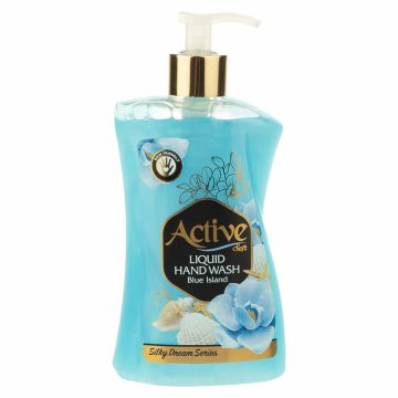 مایع دستشویی سری رویای ابریشمی مدل جزیره آبی اکتیو 450 گرم