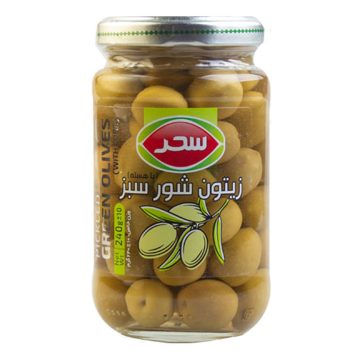 زیتون شور سبز با هسته سحر 240 گرم