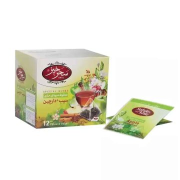 دمنوش مخلوط میوه ای سیب + دارچین سحرخیز 24 گرم 12 عددی 