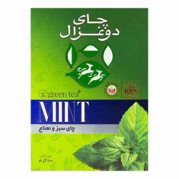 چای سبز و نعناع دو غزال 100 گرم