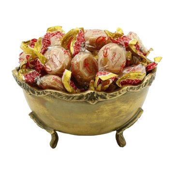آبنبات شیر طلایی مغزدار شونیز فله وزن 250 گرم 