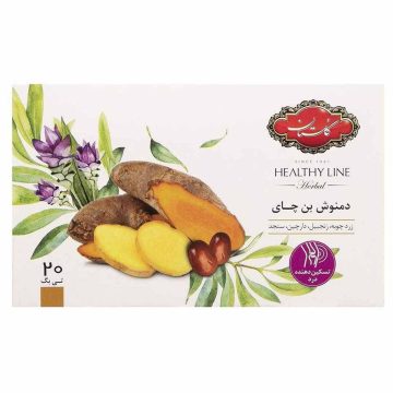 دمنوش بن چای تسکین درد با طعم زنجبیل گلستان 20 عددی