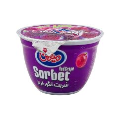 بستنی لیوانی خمره ای سربت انگور قرمز میهن 90 گرم