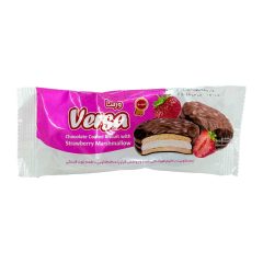 بیسکویت دوقلو روکش کاکائویی با طعم توت فرنگی ورسا مینو 40 گرم