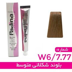 کرم رنگ مو بلوند شکلاتی متوسط کد W6 7.77 پادینا 100 میل