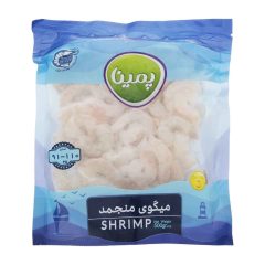 میگوی منجمد بدون پوست و رگ سایز 110-91 به همراه ادویه مخصوص پمینا کاله 500 گرم