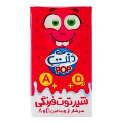 شیر توت فرنگی غنی شده با ویتامین A و D3 دنت 125 میلی لیتر