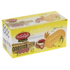 بیسکویت با طعم موز و تزیین شکر فرخنده 900 گرم