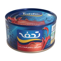 کنسرو ماهی تون با فلفل قرمز در روغن تحفه 180 گرم