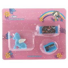 بسته تراش و پاک کن کلیپس طرح Unicorn کد 1833 آبی