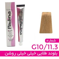 کرم رنگ مو بلوند طلایی خیلی خیلی روشن کد G10 11.3 پادینا 100 میلی لیتر