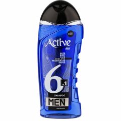 شامپو سر و صورت و بدن آقایان مدل 6in1 رایحه خنک اکتیو وزن 400 گرم