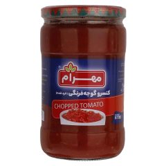 کنسرو گوجه فرنگی خرد شده شیشه مهرام 665 گرم