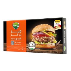 چیز برگر 100 درصد گوشت گوساله پمینا کاله 500 گرم 4 عددی