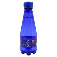 آب گازدار با طعم توت فرنگی بطری لاکی یو کاله 300 میلی لیتر