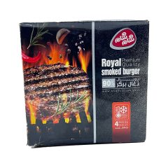 رویال ذغال برگر 90 درصد گوشت قرمز شام شام 400 گرم 4 عددی