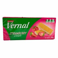 ویفر با کرم توت فرنگی ورنال فرمند 100 گرم