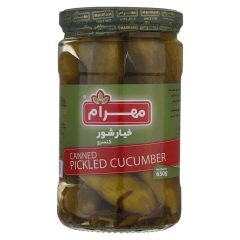 خیارشور معمولی شیشه ای مهرام 680 گرم