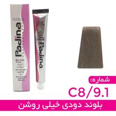 کرم رنگ مو بلوند دودی خیلی روشن کد C8 9.1 پادینا 100 میل