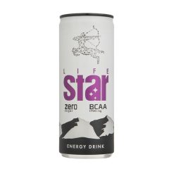 نوشابه انرژی زا گازدار بدون شکر حاوی اسید آمینه BCAA لایف استار 250 میلی لیتر