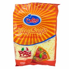 پنیر پیتزا تاپینگ پروسس رنده شده دو رنگ پرچرب میهن 2 کیلوگرم