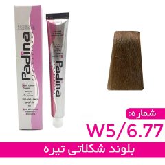 کرم رنگ مو بلوند شکلاتی تیره کد W5 6.77 پادینا 100 میلی لیتر