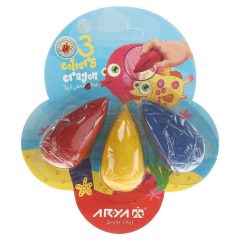 مداد شمعی 3 رنگ آریا مدل دوکی طرح ماهی کد 2055