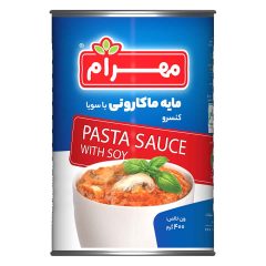 کنسرو مایه ماکارونی با سویا مهرام 380 گرم