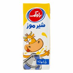 شیر موز کم چرب پاکتی رامک 200 سی سی